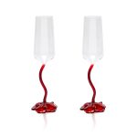 Floral Champagne Glasses